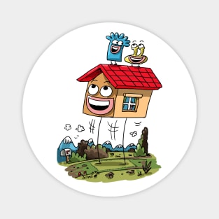 Happy House Friends Magnet